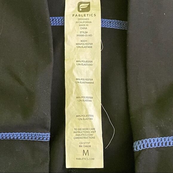 Fabletics Black Lima Capri cropped leggings medium - Picture 6 of 8